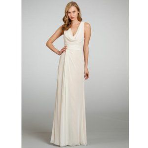 Hayley Paige Occasions Dress White/ Ivory Chiffon